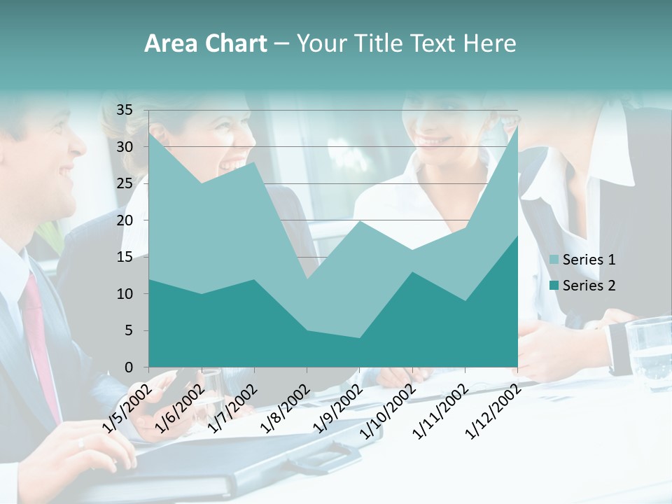 A Group Of People Sitting Around A Table Talking PowerPoint Template
