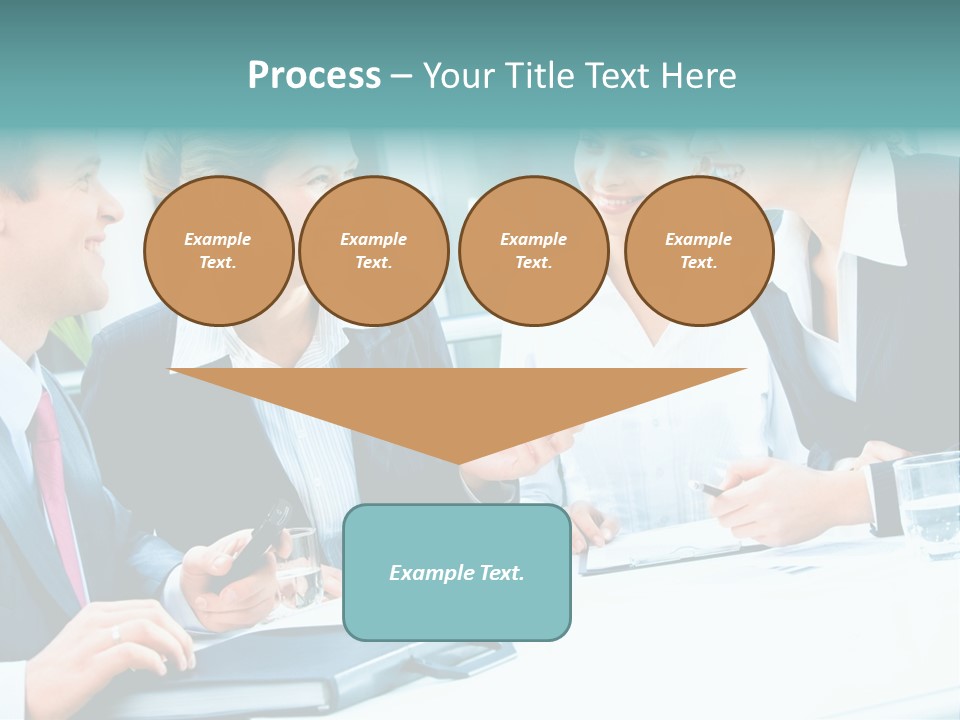 A Group Of People Sitting Around A Table Talking PowerPoint Template