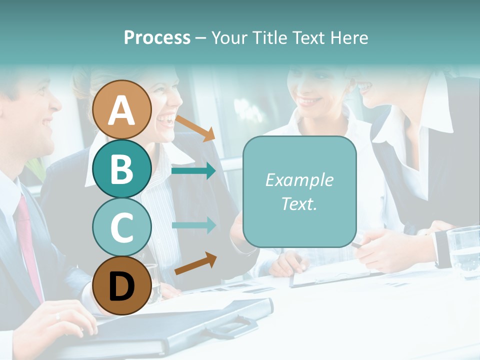 A Group Of People Sitting Around A Table Talking PowerPoint Template
