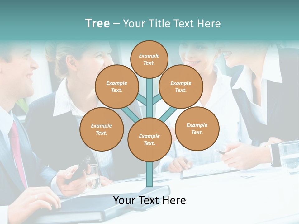 A Group Of People Sitting Around A Table Talking PowerPoint Template