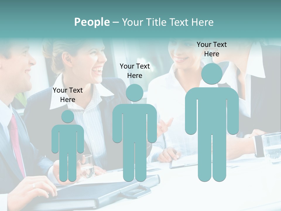 A Group Of People Sitting Around A Table Talking PowerPoint Template