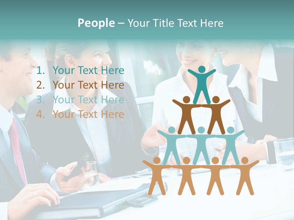 A Group Of People Sitting Around A Table Talking PowerPoint Template