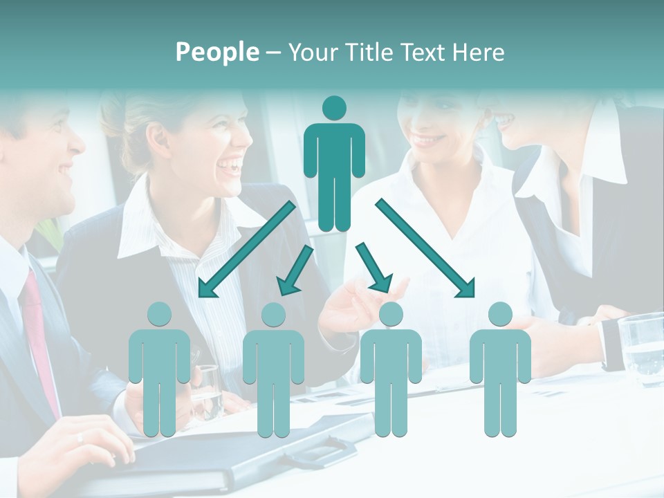 A Group Of People Sitting Around A Table Talking PowerPoint Template