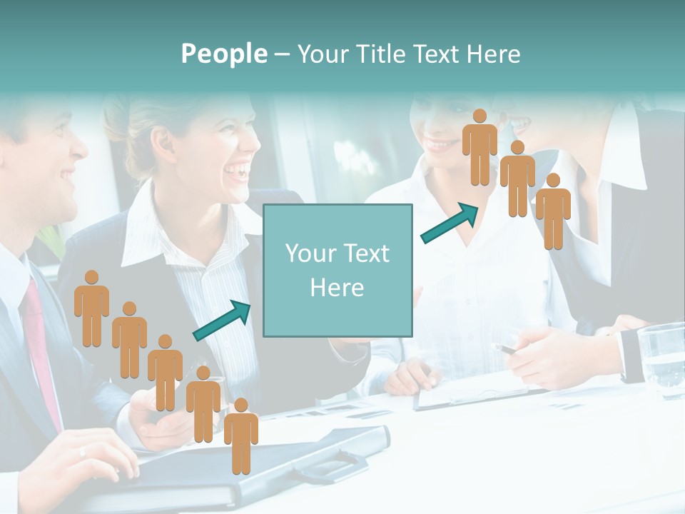 A Group Of People Sitting Around A Table Talking PowerPoint Template