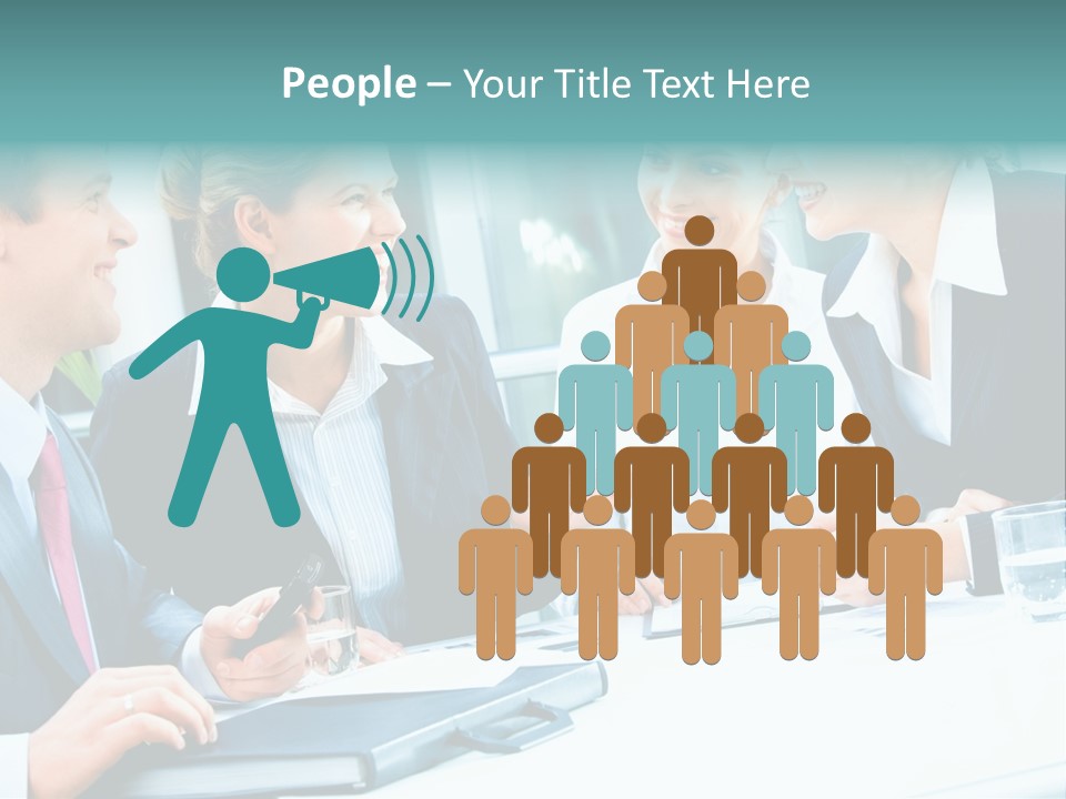 A Group Of People Sitting Around A Table Talking PowerPoint Template