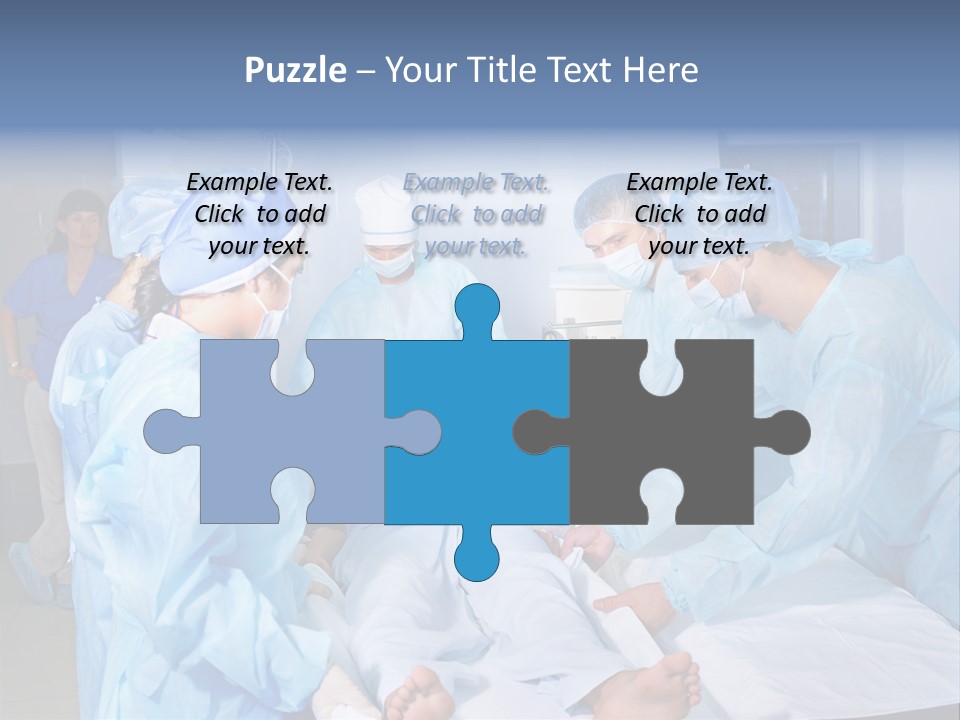 A Group Of Doctors Performing Surgery In A Hospital PowerPoint Template