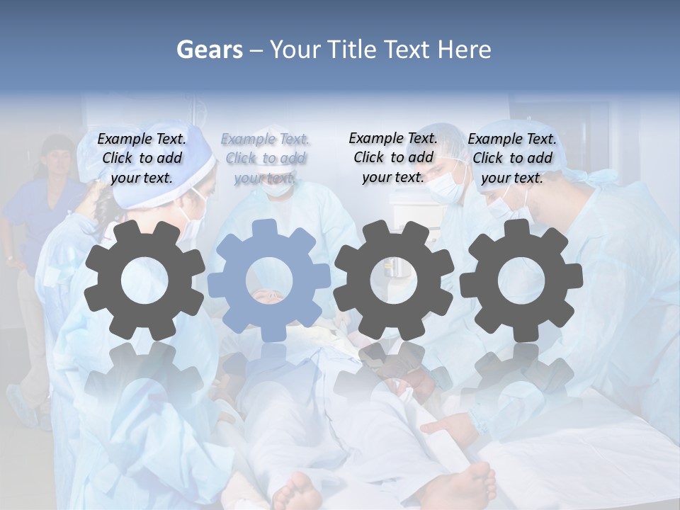 A Group Of Doctors Performing Surgery In A Hospital PowerPoint Template