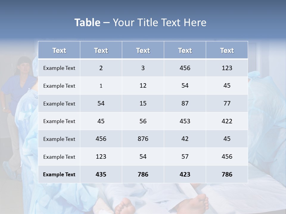 A Group Of Doctors Performing Surgery In A Hospital PowerPoint Template