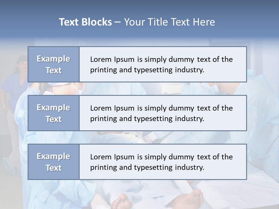 A Group Of Doctors Performing Surgery In A Hospital PowerPoint Template