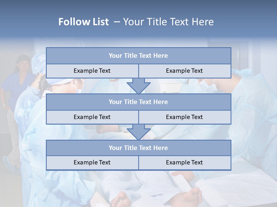 A Group Of Doctors Performing Surgery In A Hospital PowerPoint Template