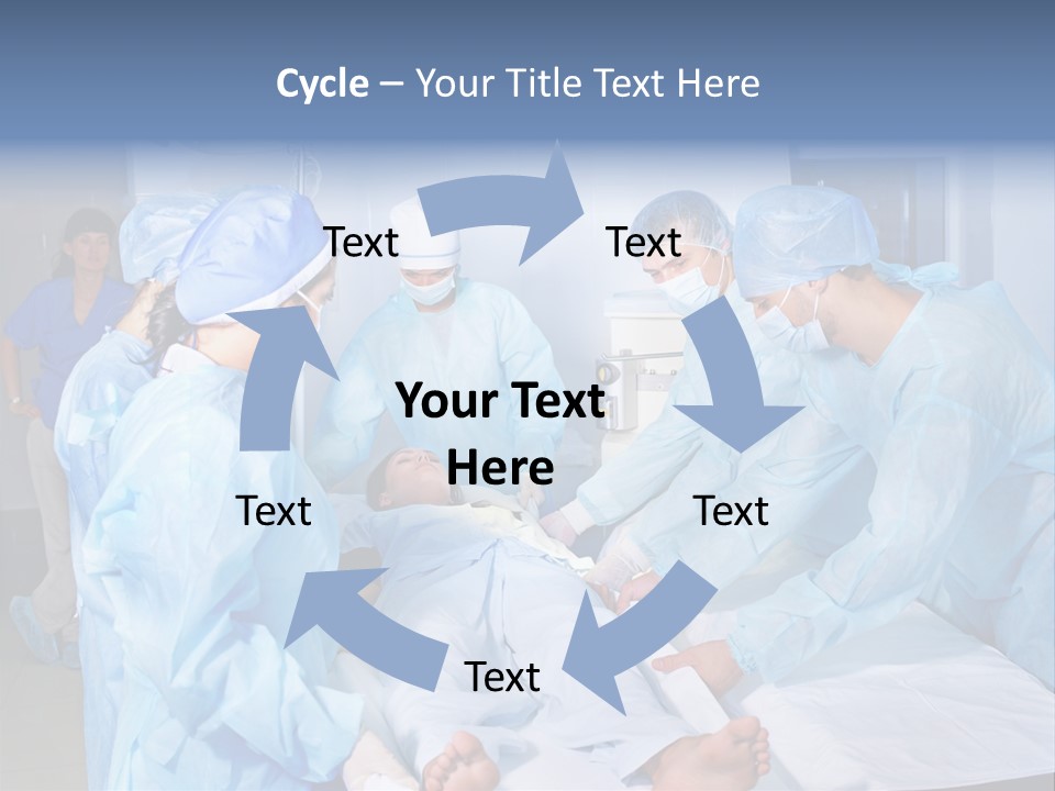 A Group Of Doctors Performing Surgery In A Hospital PowerPoint Template
