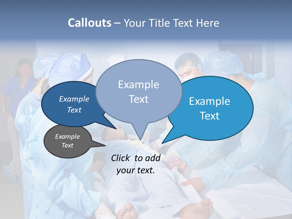 A Group Of Doctors Performing Surgery In A Hospital PowerPoint Template