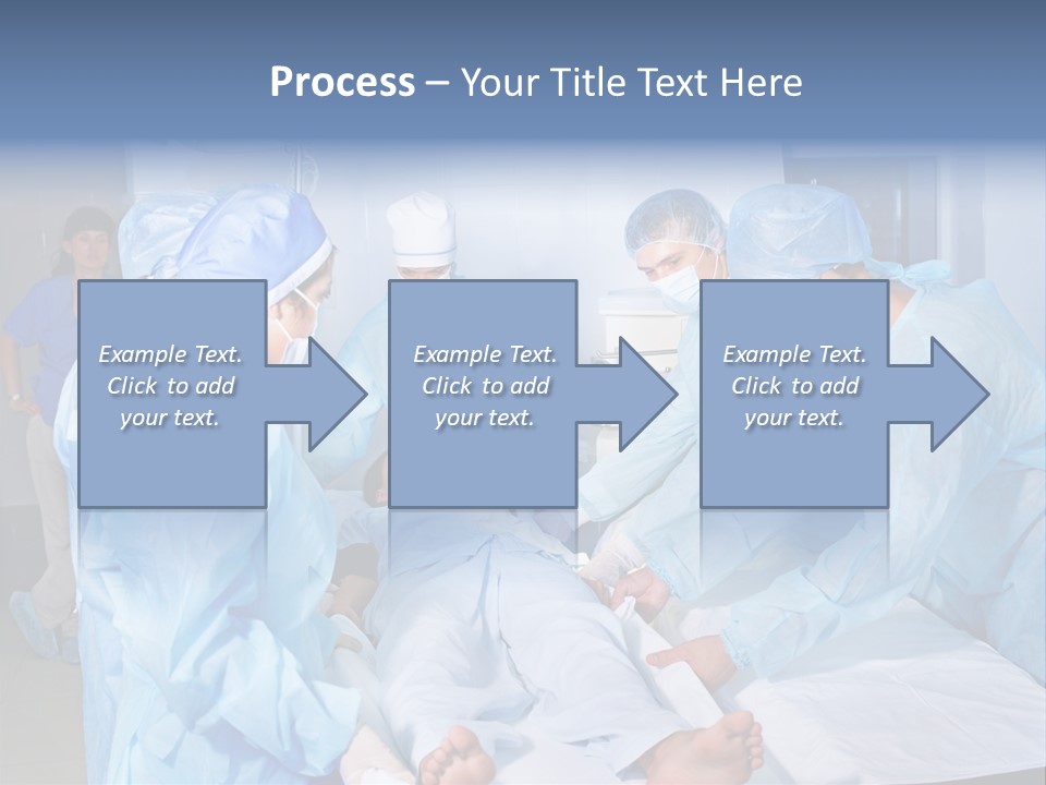 A Group Of Doctors Performing Surgery In A Hospital PowerPoint Template