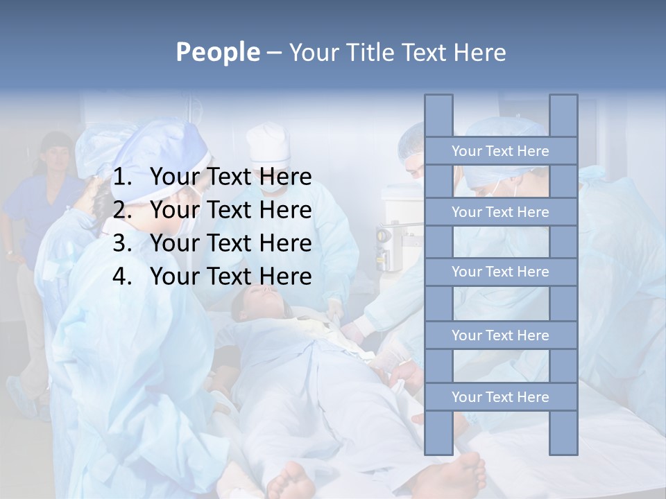 A Group Of Doctors Performing Surgery In A Hospital PowerPoint Template