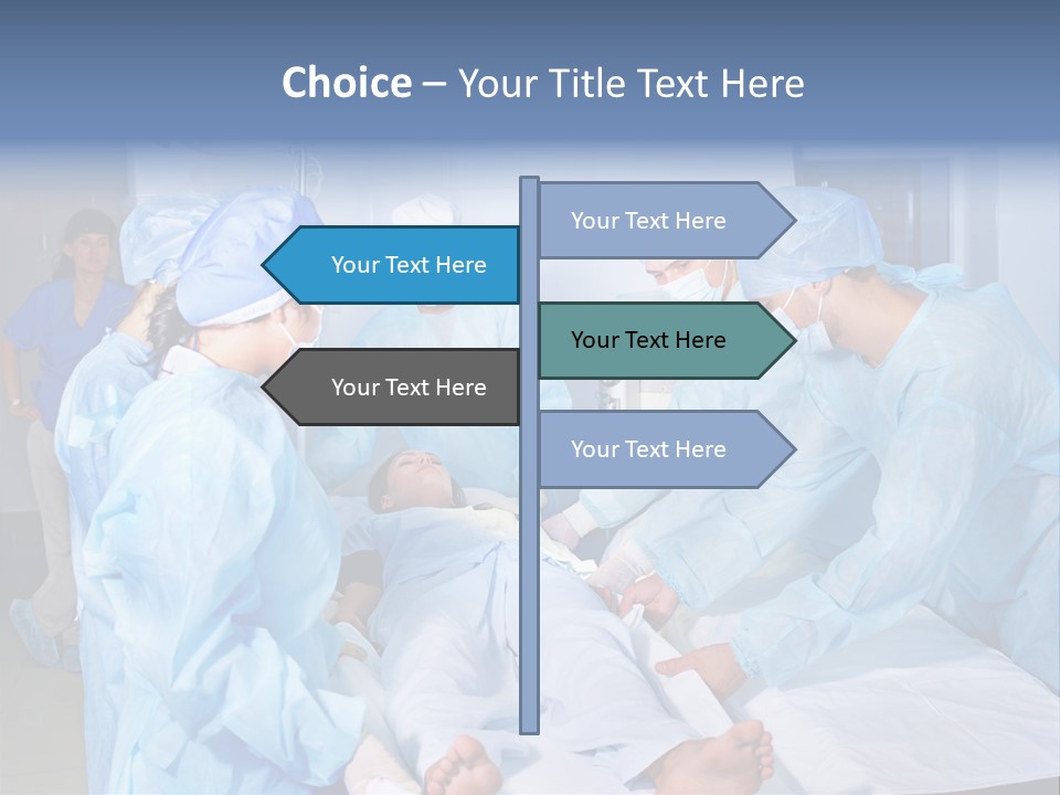 A Group Of Doctors Performing Surgery In A Hospital PowerPoint Template