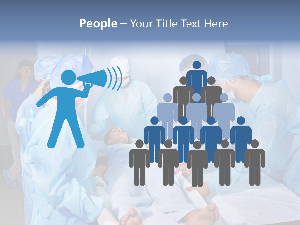A Group Of Doctors Performing Surgery In A Hospital PowerPoint Template