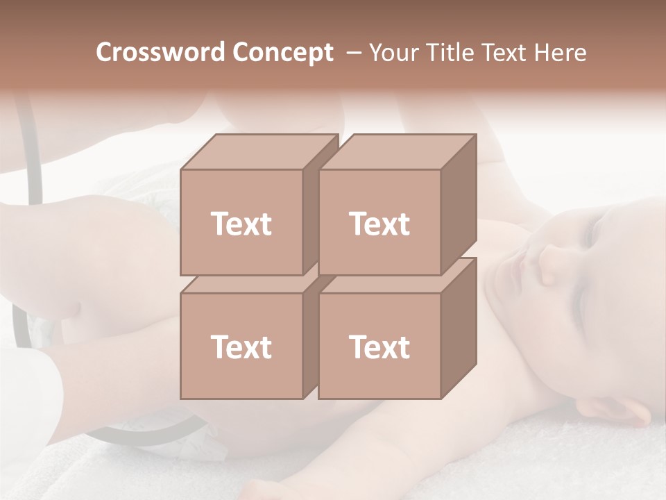 A Baby Being Examined By A Doctor With A Stethoscope PowerPoint Template