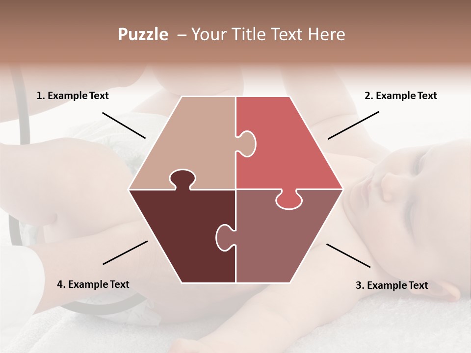 A Baby Being Examined By A Doctor With A Stethoscope PowerPoint Template