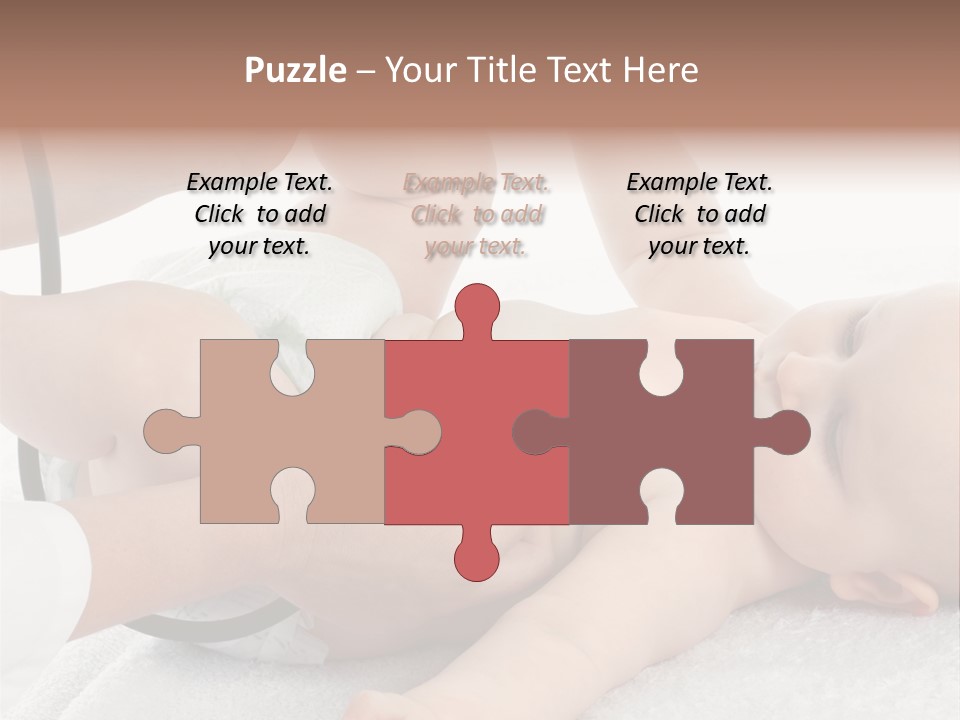 A Baby Being Examined By A Doctor With A Stethoscope PowerPoint Template