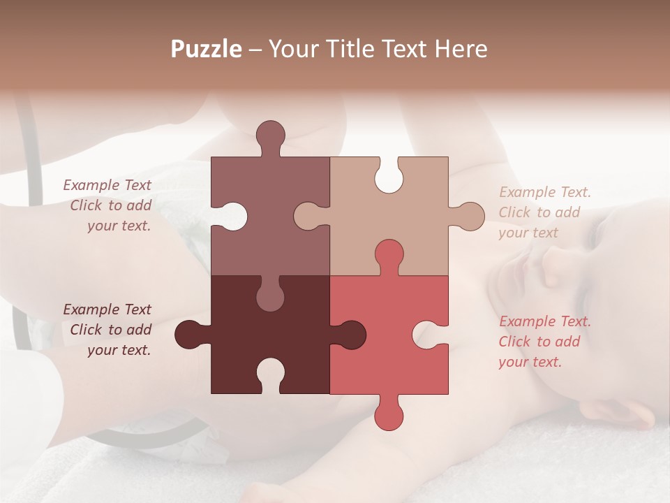 A Baby Being Examined By A Doctor With A Stethoscope PowerPoint Template