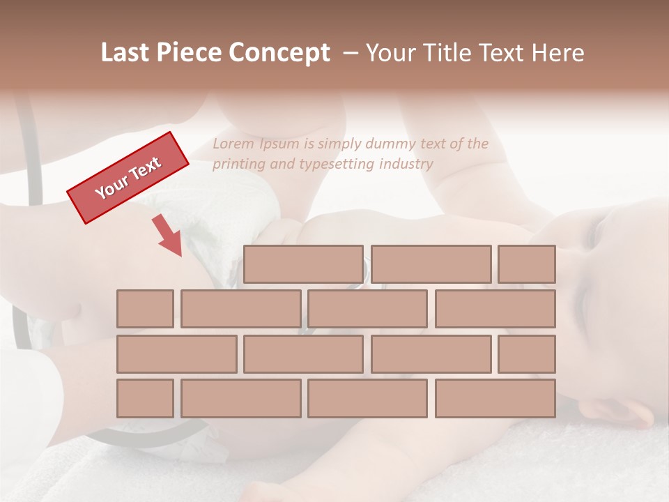 A Baby Being Examined By A Doctor With A Stethoscope PowerPoint Template