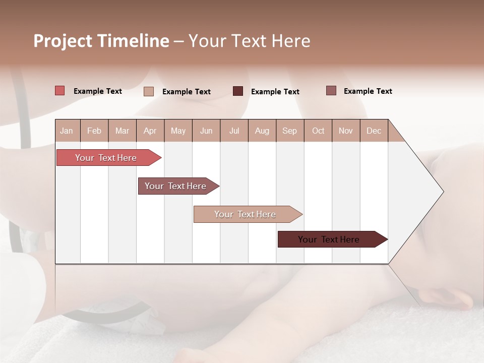 A Baby Being Examined By A Doctor With A Stethoscope PowerPoint Template