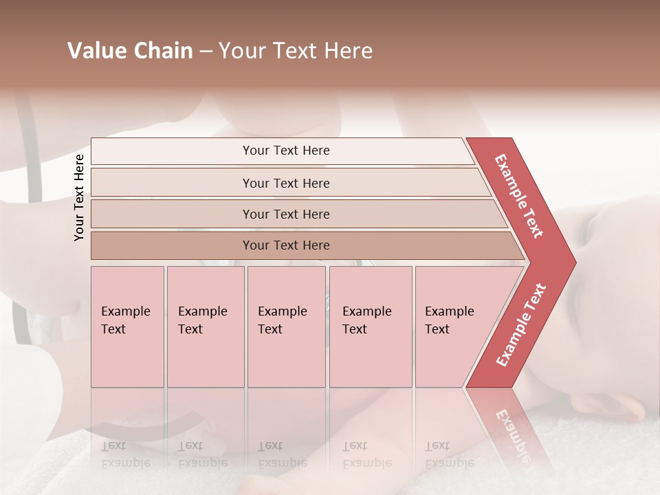 A Baby Being Examined By A Doctor With A Stethoscope PowerPoint Template