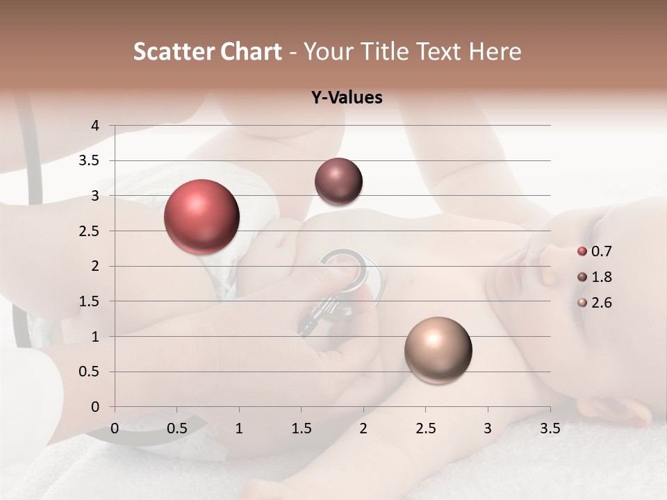 A Baby Being Examined By A Doctor With A Stethoscope PowerPoint Template