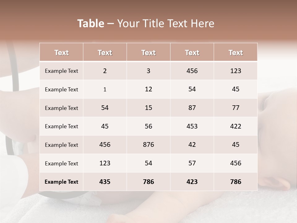 A Baby Being Examined By A Doctor With A Stethoscope PowerPoint Template