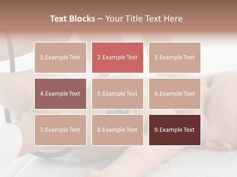 A Baby Being Examined By A Doctor With A Stethoscope PowerPoint Template