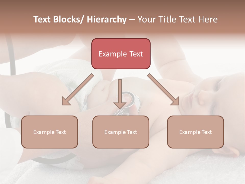 A Baby Being Examined By A Doctor With A Stethoscope PowerPoint Template