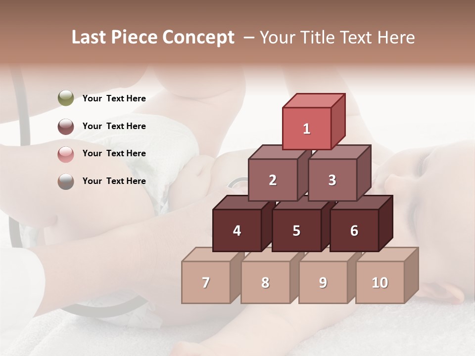 A Baby Being Examined By A Doctor With A Stethoscope PowerPoint Template