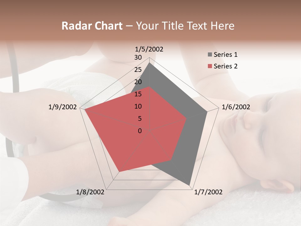 A Baby Being Examined By A Doctor With A Stethoscope PowerPoint Template