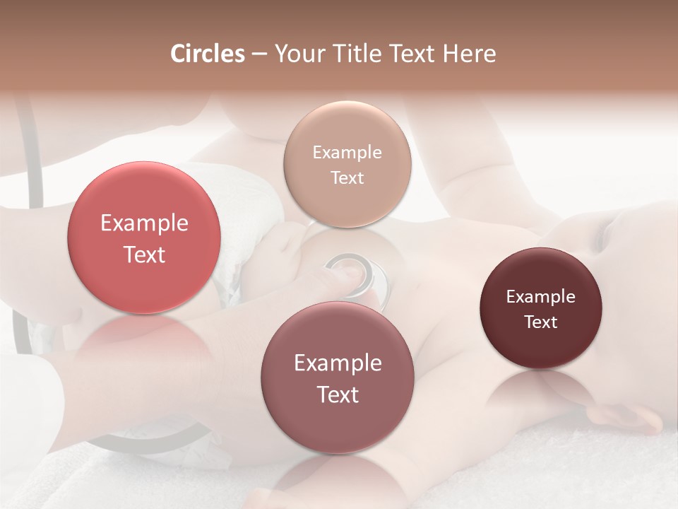 A Baby Being Examined By A Doctor With A Stethoscope PowerPoint Template