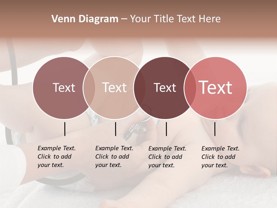 A Baby Being Examined By A Doctor With A Stethoscope PowerPoint Template