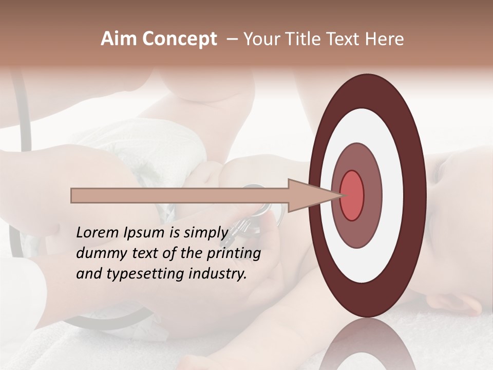 A Baby Being Examined By A Doctor With A Stethoscope PowerPoint Template