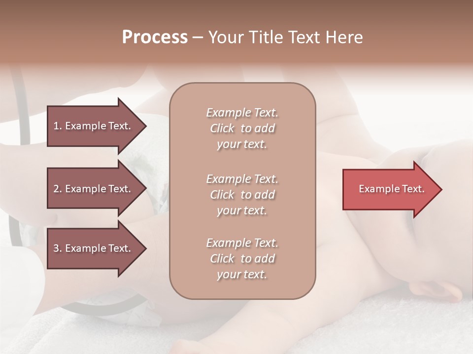 A Baby Being Examined By A Doctor With A Stethoscope PowerPoint Template