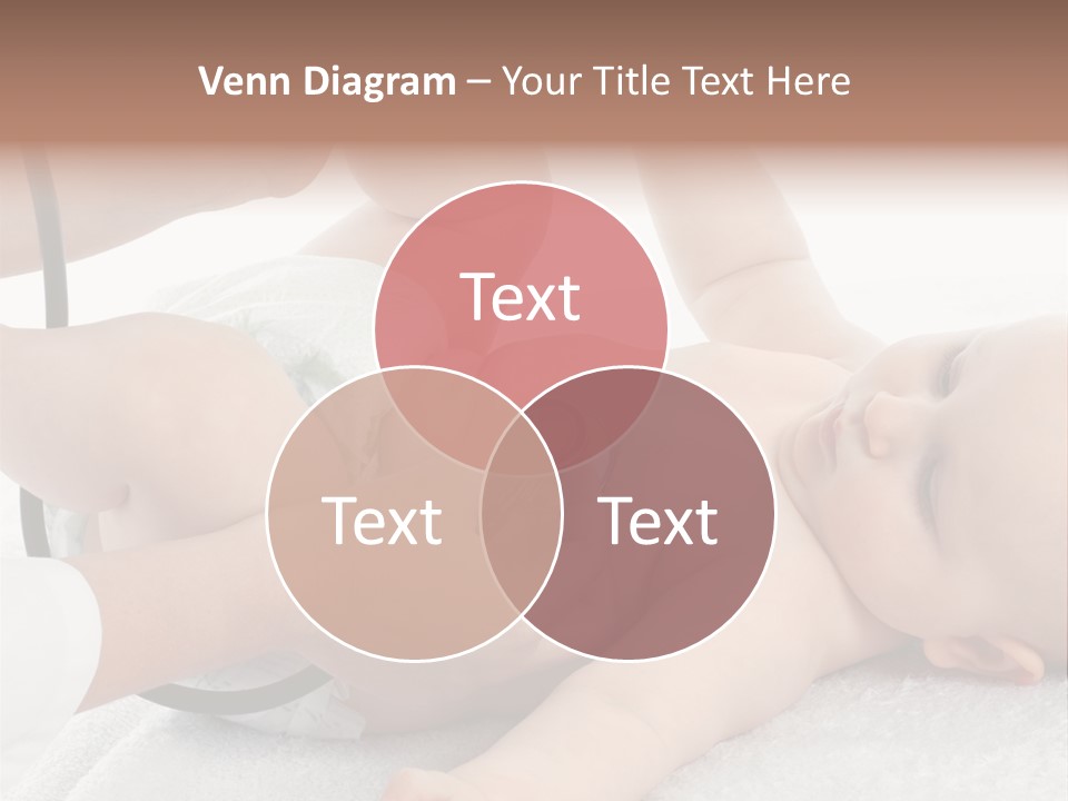 A Baby Being Examined By A Doctor With A Stethoscope PowerPoint Template