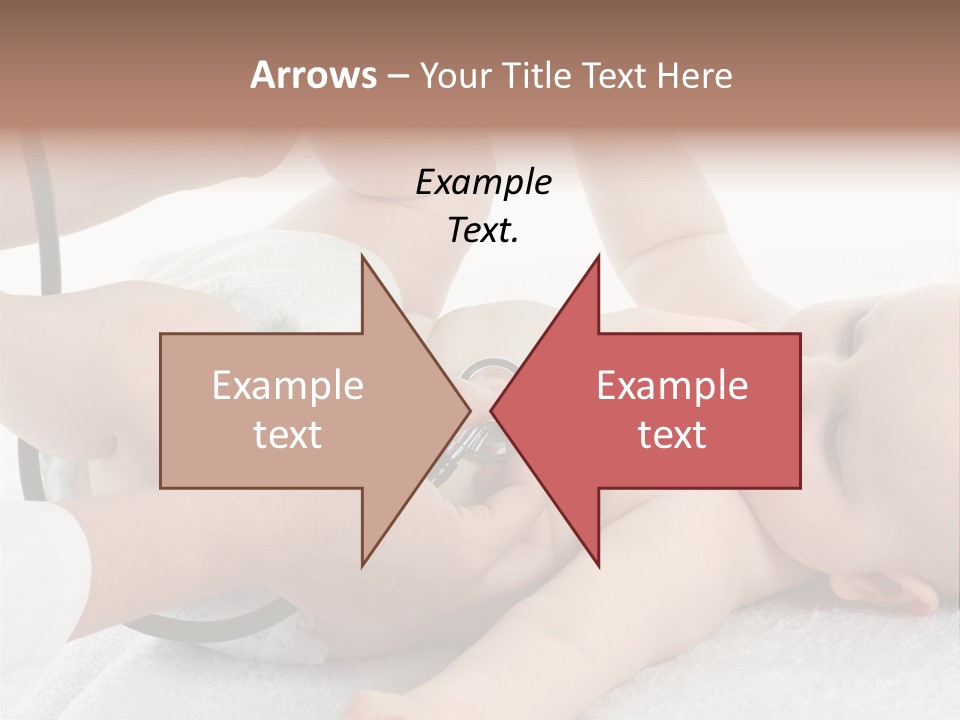 A Baby Being Examined By A Doctor With A Stethoscope PowerPoint Template