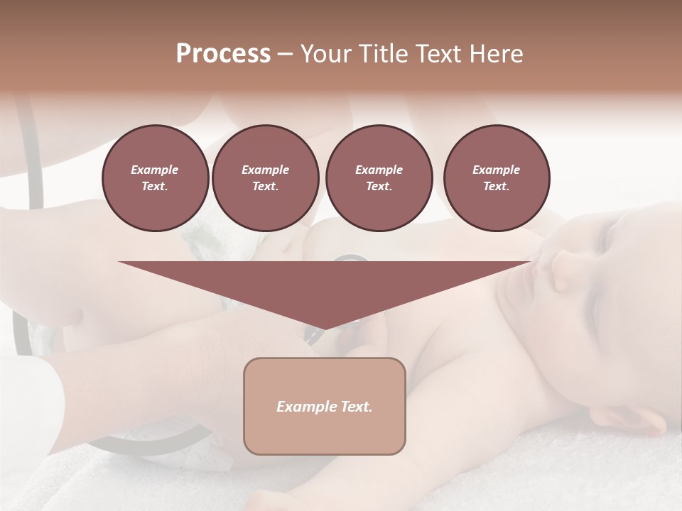 A Baby Being Examined By A Doctor With A Stethoscope PowerPoint Template