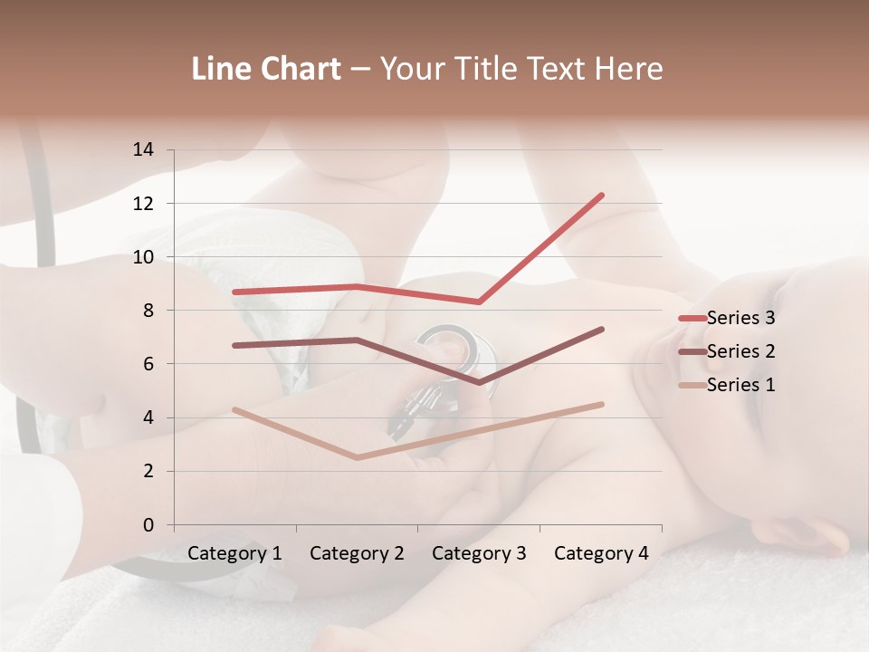 A Baby Being Examined By A Doctor With A Stethoscope PowerPoint Template
