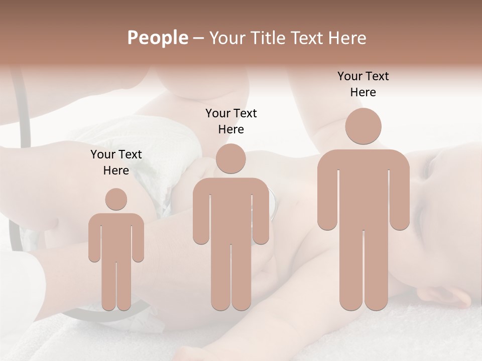A Baby Being Examined By A Doctor With A Stethoscope PowerPoint Template