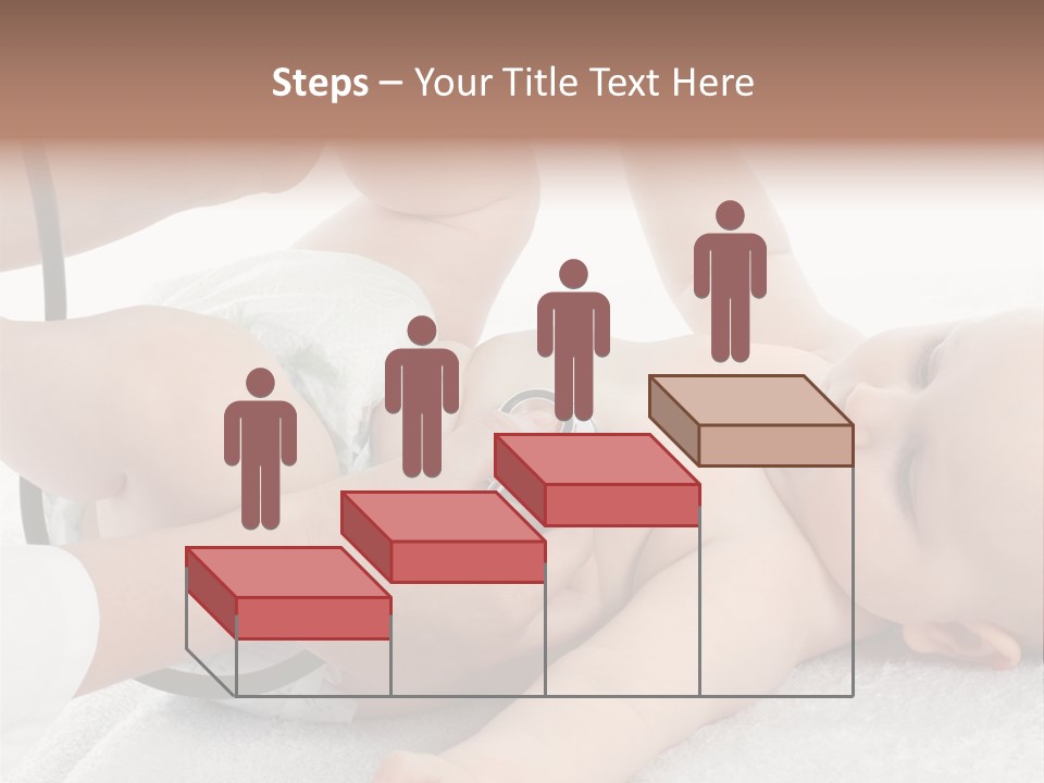 A Baby Being Examined By A Doctor With A Stethoscope PowerPoint Template