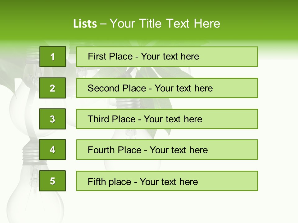 A Bunch Of Light Bulbs Hanging From A Tree PowerPoint Template