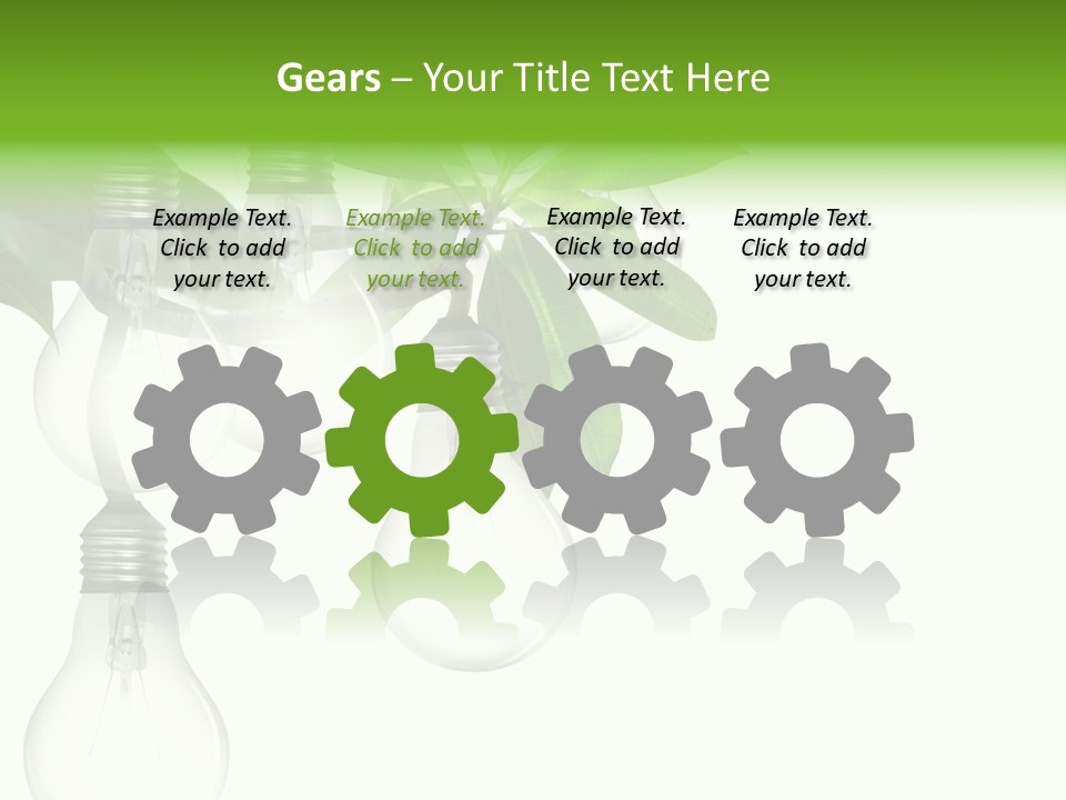 A Bunch Of Light Bulbs Hanging From A Tree PowerPoint Template