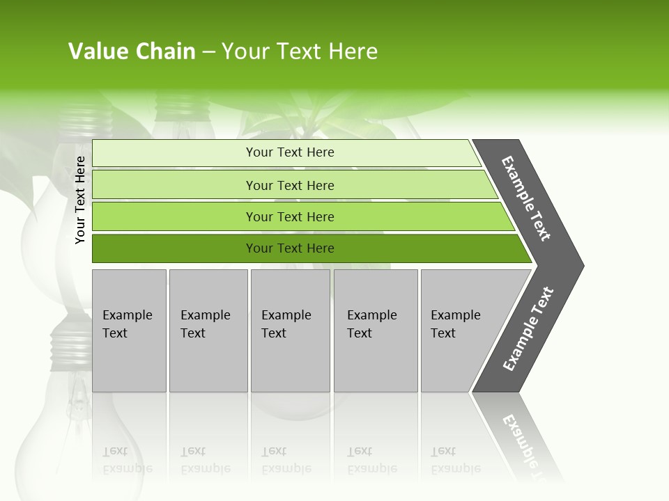 A Bunch Of Light Bulbs Hanging From A Tree PowerPoint Template