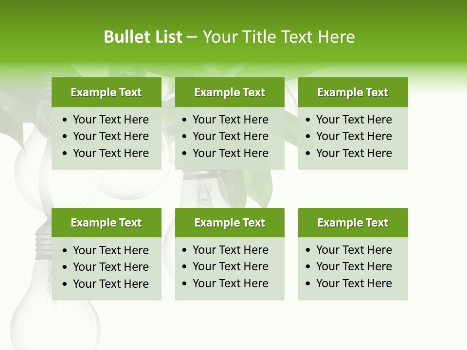 A Bunch Of Light Bulbs Hanging From A Tree PowerPoint Template