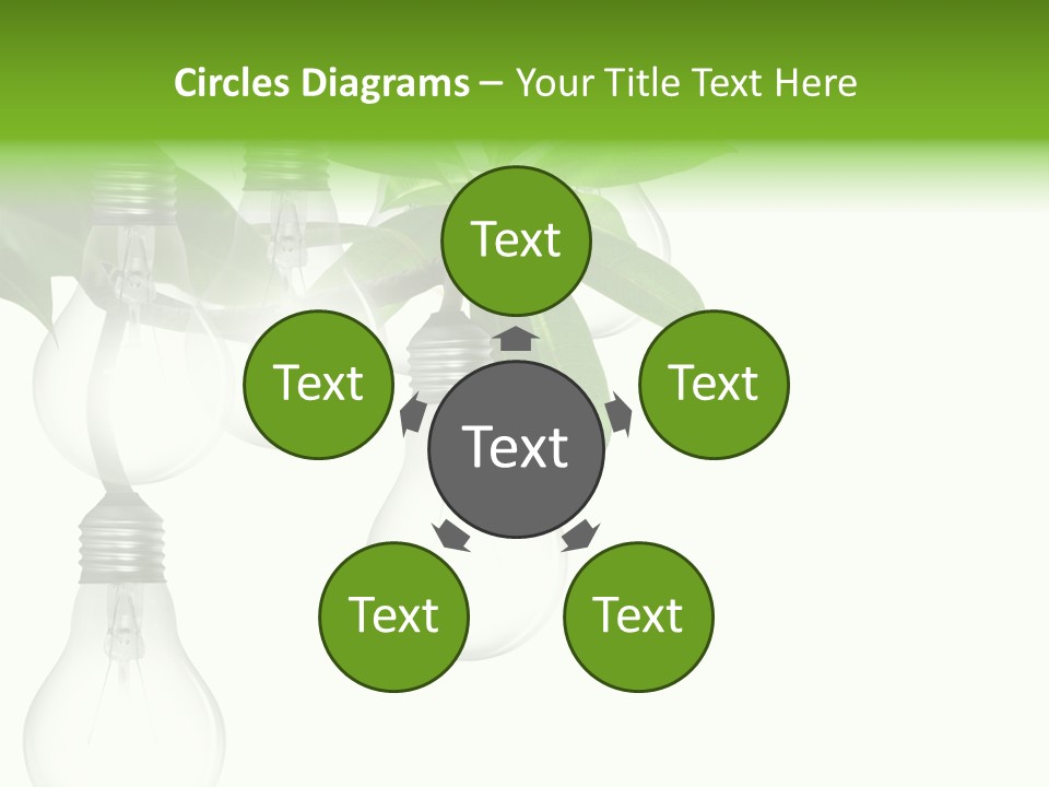 A Bunch Of Light Bulbs Hanging From A Tree PowerPoint Template