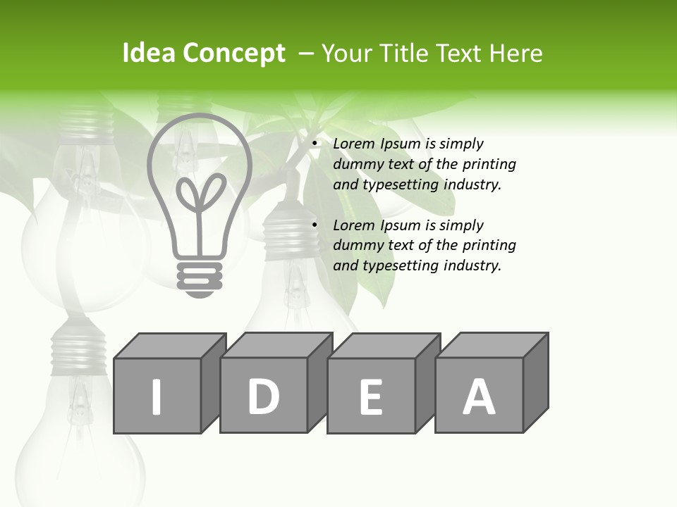 A Bunch Of Light Bulbs Hanging From A Tree PowerPoint Template