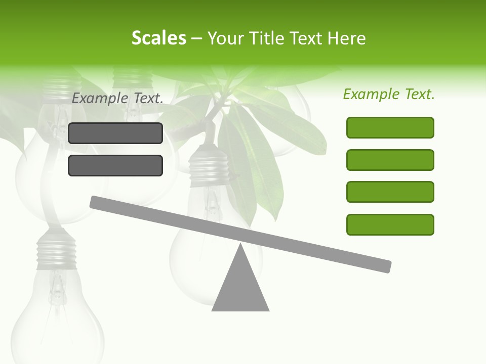 A Bunch Of Light Bulbs Hanging From A Tree PowerPoint Template